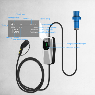 Τύπος 1 3.5KW 7KW 11KW AC Επίπεδο 1 2 Wall Box Ev φορτιστή στο δρόμο στάθμευσης