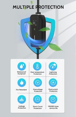 3.5KW 7KW 11KW AC Plug Charge EV Οικιακό Επίπεδο 1 2 Ev Φορτιστή Οικιακό Κινητό Αυτοκίνητο