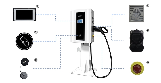 Σχέδιο κατοικίας EV DC φορτιστή 4.3 ίντσες οθόνη αφής Ηλεκτρικό όχημα σταθμός CCS