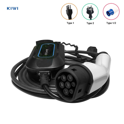 7kw οθόνη LCD ev φορτιστή μονό φάσης τύπου 2 σταθμός φόρτισης ηλεκτρικών αυτοκινήτων για την αγορά