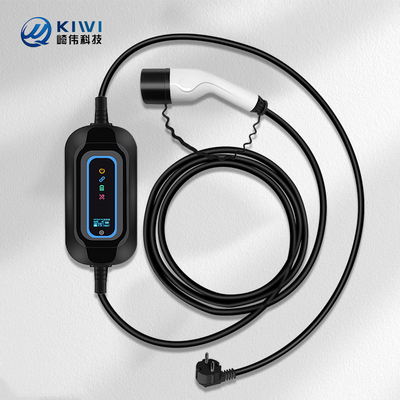 220V KIWI 3.5KW φορητό φορτιστή EV τύπου 2 16A J1772 για σταθμό φόρτισης ηλεκτρικών αυτοκινήτων