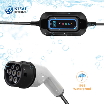 220V KIWI 3.5KW φορητό φορτιστή EV τύπου 2 16A J1772 για σταθμό φόρτισης ηλεκτρικών αυτοκινήτων