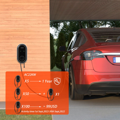 22kW 3 φάσεων Plug-in Fast Charge GB/T OCPP Wall Box EV σταθμός φόρτισης για ηλεκτρικά αυτοκίνητα