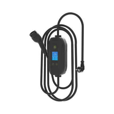 Στον τοίχο τοποθετημένο μονό φάση 3.5kw φορητό φορτιστή EV με πρίζα φόρτισης και ανίχνευση μόνωσης